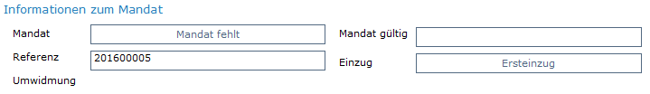 2. Mandatsinformationen