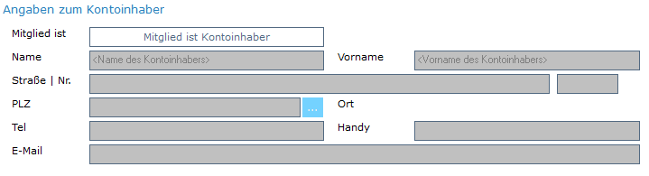 3. Angaben zum Kontoinhaber