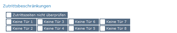 9. Zutrittsbeschränkungen